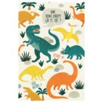 6 invitations Dinosaures